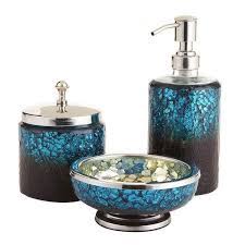 Elevate your bathroom décor with this beautiful bath accessory. Peacock Themed Home Decor Be Creative Mosaic Bathroom Accessories Blue Bathroom Accessories Peacock Bathroom Decor