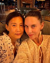 Happiest birthday to my bestie @lila.h.kim In many ways we are the opposite  yet we compliment each other perfectly. I love twinning all over the globe  with you 🩵 Grateful for your