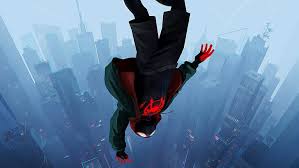 1280x720 wallpaper miles morales, spider man: Cyberpunk Skyscraper Upside Down Animated Movies Spider Man Miles Morales Hd Wallpaper Wallpaperbetter