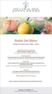The Coral Tree Restaurant Easter Special Info 483 1111 Tree Restaurant Easter Specials Restaurant