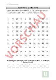 Lerne wie du quadratwurzeln von quadratzahlen wie 25, 36, und 81 bestimmst. Arbeitsblatt Quadratzahlen Mathematik Multiplikation