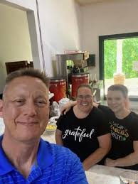 Breakfast at community table was very good