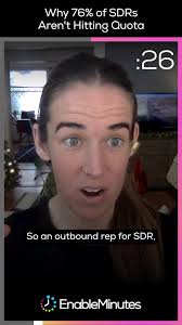 Becc Holland at Flip the Script explains why 76% of SDRs are not hitting  quota. #enableminutes #sdr #bdr #prospecting #salesEnablement