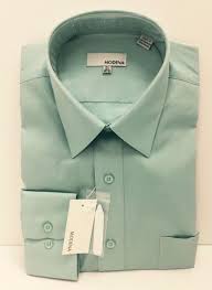 Modena Men S Basic Dress Shirt Seafoam Light Green Regular Cuff With Pocket Green Shirt Men Light Green Dress Shirt Basic Dress