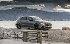 Download Wallpapers Mercedes Benz A250 Amg 2018 4k Gray Matt Hatchback New A Class Exterior Sports Version German Ca Benz A Class Mercedes Benz Mercedes