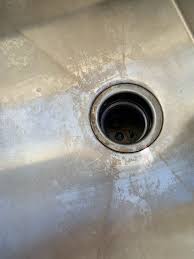 new stainless steel sink is stained!