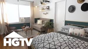 Watch bedroom makeovers from hgtv trending hgtv ultimate house hunt. Stylish Studio Apartment Makeover Hgtv Youtube