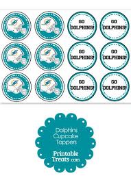 Miami Dolphins Cupcake Toppers Dolphin Cupcakes Cupcake Toppers Nfl Cupcakes