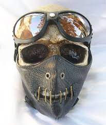 Steampunk Mask Black Hannibal Lecter Faux Leather Restraining Face Mask With Metal Mouth Pieces In 2021 Leather Face Mask Steampunk Mask Leather Mask