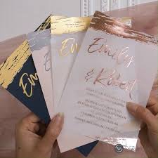 Elegant Custom Brushed Rose Gold Gold Silver Foil Vellum Wedding Invitations Swfi018 Stylishwedd In 2020 Foil Wedding Invitations Acrylic Wedding Invitations Cheap Wedding Invitations