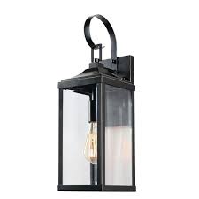 1 Light 19 4 In Outdoor Imperial Black Wall Lantern Sconce El180708 Sw The Home Depot In 2020 Outdoor Wall Lantern Wall Lantern Wall Lights