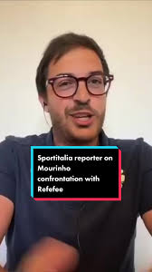 #Sportitalia #reporter Gianluca Viscogliosi gives a first-hand #account of  the #post #match #altercation between #Roma manager #JoseMourinho and  #referee #AnthonyTaylor