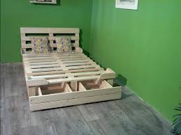 Make sure those platforms are providing space for the mattress. Platform Bed Made Out Of Pallets Pallet Platform Bed Diy Pallet Bed Bed Frame With Storage