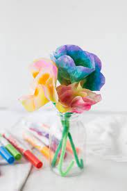Tie dye flowers coffee filter. How To Make Coffee Filter Flowers Little Bins For Little Hands