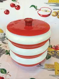 Buy home & garden online and read professional reviews on white ceramic canister sets kitchen supplies & utensils. Stacking Red And White Canisters Manufactured 1960s Plastics Consolidated Marked Plastics Consolidated Inc H White Canisters Vintage Canisters Red Canisters