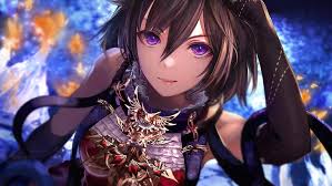 Purple eyes someday purple eyes for sure purple eyes you and i. Anime Original Brown Hair Brunette Dress Girl Glove Purple Eyes Hd Wallpaper Wallpaperbetter