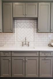 Explore Options For Two Toned Kitchen Cabinets Plus Browse Inspiring Pictures For Ide Grey Shaker Kitchen Shaker Kitchen Cabinets White Subway Tile Backsplash
