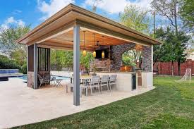 Amazing Outdoor Design Ideas With A Gazebo And Cabana Outdoor Kitchen Design Patio Design Outdoor Kitchen Design Layout