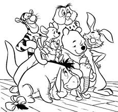 Winnie The Pooh And Friends Poster Coloring Page Disney Coloring Pages Cartoon Coloring Pages Cute Coloring Pages