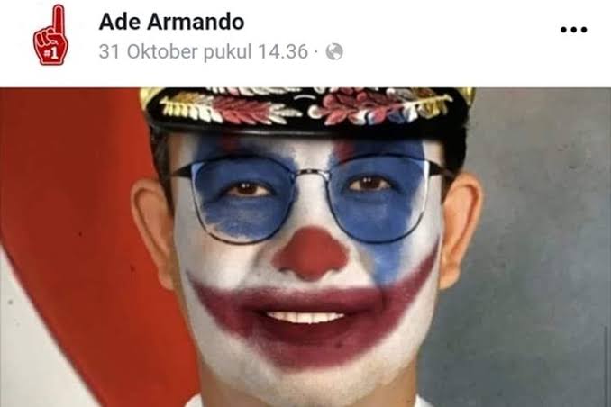Wajah Anies Baswedan diedit jadi Joker
