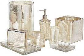Lucca Bath Accessories Bathroom Accessory Sets Bathroom Accessories Bathroom Mercury Glass Bathroom Accessories Glass Bathroom Accessories Glass Bathroom