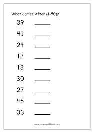 To recognize missing numbers in a list from 0 to 50, students must decide what numbers are hiding behind the snakes. Ordering Numbers Worksheets Missing Numbers What Comes Before And After Number 1 10 1 20 1 50 1 100 Free Printables Megaworkbook