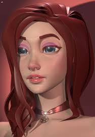 A bust I created a few months back but forgot to post. I love designing  characters with alt aesthetics 👍 The hairstyle was fun to create as well 😁