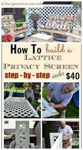 A vinyl lattice fence provides just the right amount of privacy and is easier to build than a standard picket fence. How To Build A Lattice Privacy Screen On A Budget With My Dad Four Generations One Roof