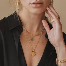 Necklaces may have been one of the earliest types of adornment worn by humans. Lucy Williams Gold Roman Arc Coin Necklace 18ct Gold Plated Missoma Missoma Limited