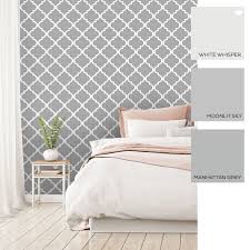 Morocco Trellis Wallpaper Grey White Grey And White Wallpaper Grey Moroccan Wallpaper Trellis Wallpaper