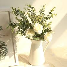 Select the department you want to search in. Artificial Flowers Bouquet Mita Rose Eucalyptus Large Artificial Flowers Store