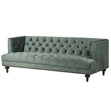 The coordinating shams are sold separately. Sage Green Button Sofa Mylestone Interiors Ltd