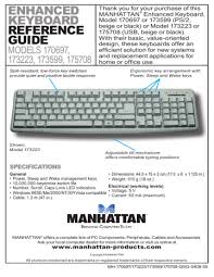 The basics of computer specs. Manhattan Enhanced Keyboard 173223 173599 170697 Specification Manualzz