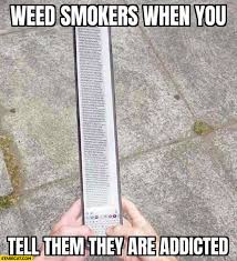 Weed Smokers When You Tell Them They Are Addicted Super Long Message Starecat Com