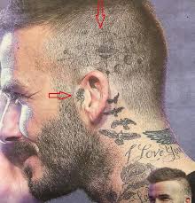 Yes Two New Tattoos On The Head And On Ear Davidbeckham Beckham Becks Tattoo Inked Rosetattoo Tattoo Beckham David Beckham Tattoos Neck Tattoo