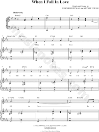 Nat King Cole When I Fall In Love Sheet Music In Eb Major Transposable Download Print Sheet Music Nat King Cole Digital Sheet Music