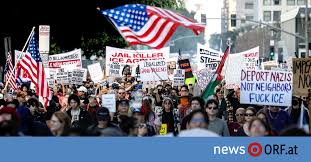 In Bildern: Landesweite Demos gegen US-Regierung