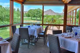 scottsdale seafood restaurant dining with a mountain view