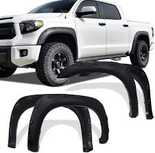 And thought one would look good on my cement tundra but wanted to get suggestions from. Amazon Com Ledkingdomus Fender Flares Kit Compatible For 2007 2013 Toyota Tundra Uv Protected Dura Flex Material Textured Matte Black Finish Front Rear Wheels Pocket Rivet Style Automotive