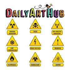 Examples of risk factors include high voltages, high and low pressures and temperatures, corrosive and toxic chemicals and chemical vapours, radiation, fire, explosions. Laboratory Warning Signs Clip Art Set Daily Art Hub Free Clip Art Everyday