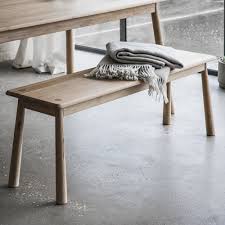 montauk indoor dining bench oak