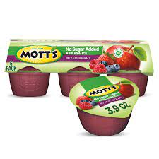 Current usda dietary guidelines recommended a daily intake of 2 cups of fruit for a 2000 calorie diet). Mott S No Sugar Added Mixed Berry Applesauce 3 9 Oz Cups 6 Count Walmart Com