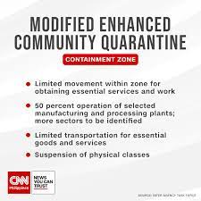 On april 12, 2021, the ncr plus and other provinces, later on, switched to modified enhance community quarantine (mecq) which is a less home quarantine is strictly being implemented. Cnn Philippines How Will Daily Life Dubbed As The New Facebook