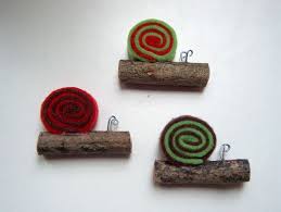 3er Set Kleine Schnecken Holz Filz Deko Filz Deko Herbstbastelprojekte Filz Dekorationen