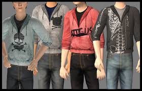 Emo's generally wear less black than goths for example. Mod The Sims 12 Emo Punk Clothing Brand Hoodies For Your Teen Male Simmies