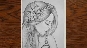 #is that a cute name for it?? How To Draw A Cute Girl With Nice Hairstyle Beautiful Girl Drawing G Beautiful Girl Drawing Beauty Art Drawings Girl Sketch