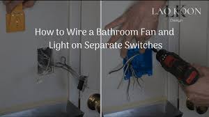 A basic technique called pigtailing allows you to join the wires. How To Wire A Bathroom Fan And Light On Separate Switches
