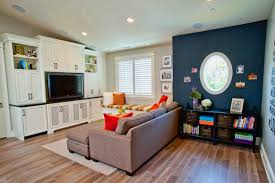 Vaulted ceiling, mocha colored corner sofa and beige carpet floor. Upstairs Living Room Houzz