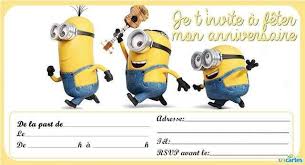 6 Invitations Anniversaire Les Minions Gratuites A Telech Cartes Invitation Anniversaire Enfant Carte Anniversaire Personnalisee Invitation Anniversaire Garcon