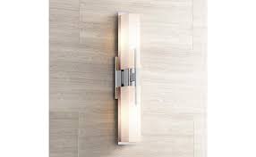 Midtown Modern Wall Light Chrome 23 1 2 White Glass Vanity Fixture For Bathroom Over Mirror Possini Euro Design Vanity Lighting Fixtures Amazon Com